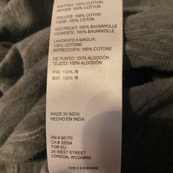 Anthropologie Pilcro Womens Washed Tee Gray Distressed Size Medium Grunge - Picture 9 of 10